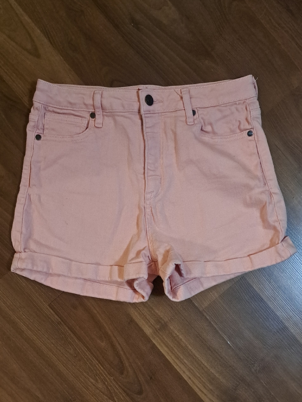 Guess Pink Cuffed Denim Shorts